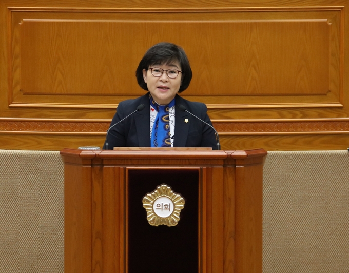 정덕남 의원 5분 자유발언 사진