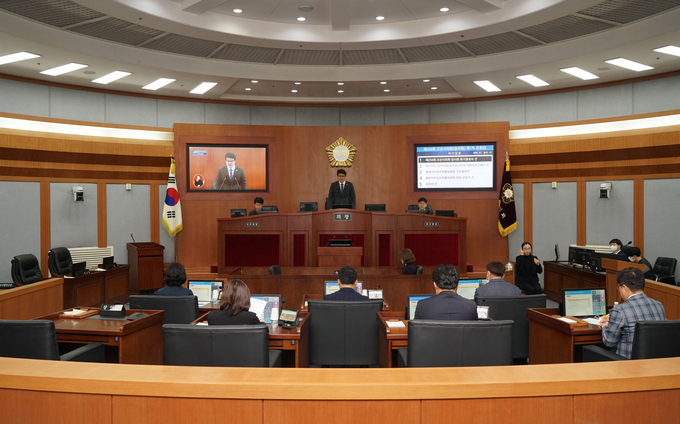 오산시의회 임시회 전경 모습
