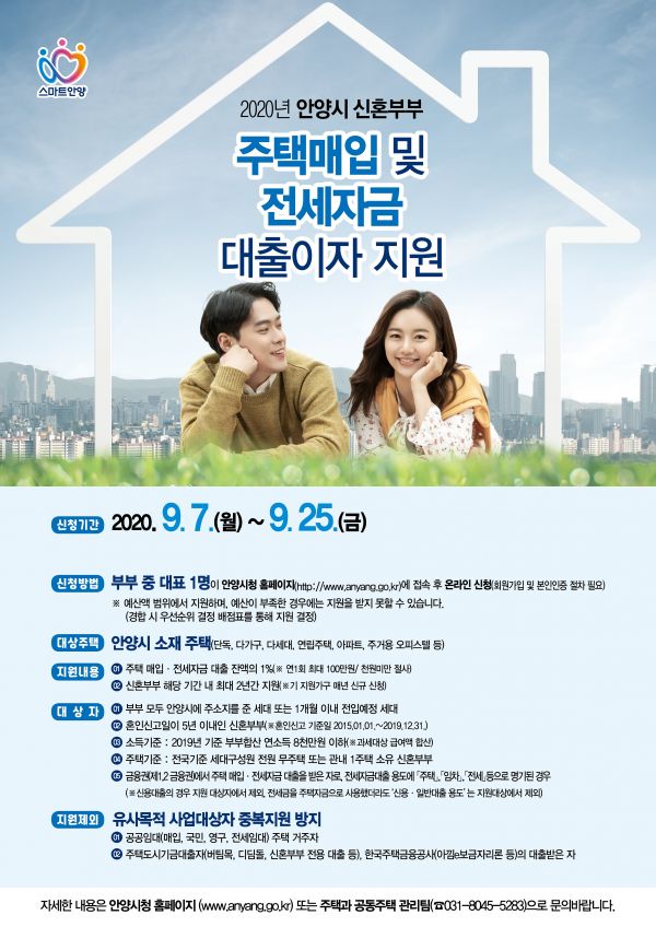 신혼살림을 안양에서 꾸리는 것이.