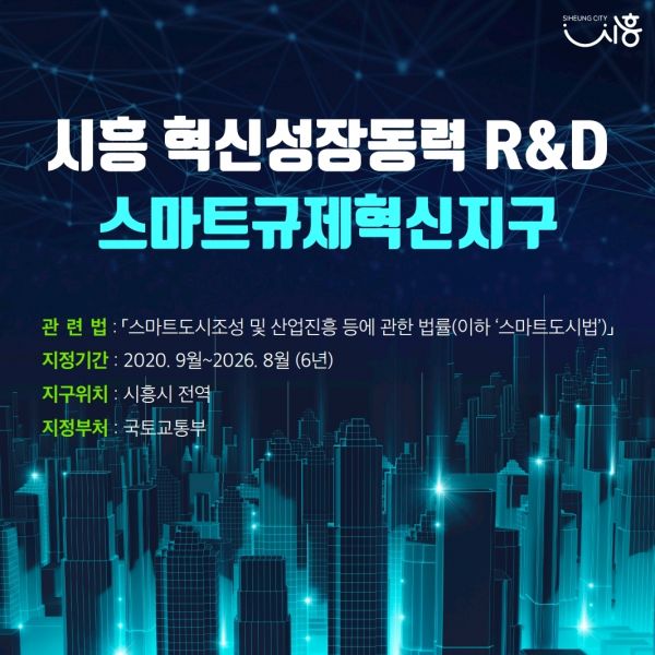 첨단도시 시흥, 스마트시티 규제혁신지구 지정