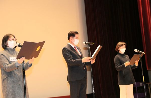 최대호 안양시장, 공정무역도시 선포식 모습