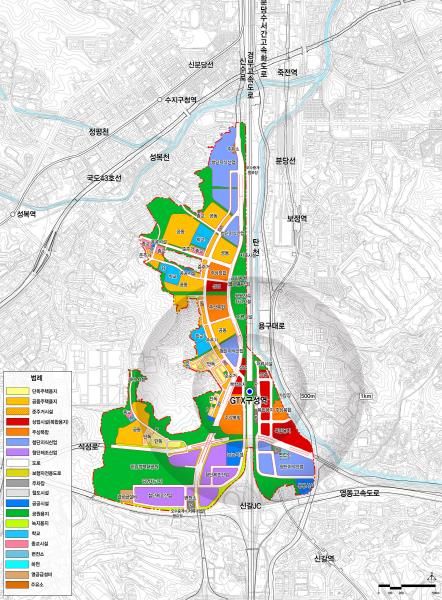 경기용인 플랫폼시티 토지이용계획도