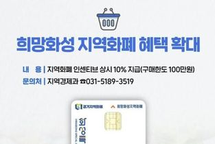 화성특례시, 희망화성지역화폐 누적 발행 3조 원 돌파...지역경제 선순환 가속