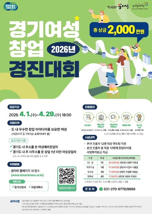 2026년 경기여성창업경진대회_웹포스터